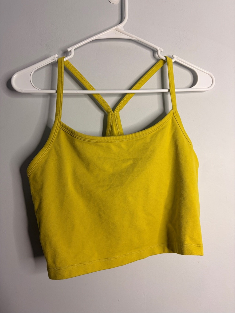 Aerie Offline The Hugger Yellow Strappy Cropped Tank Top Large